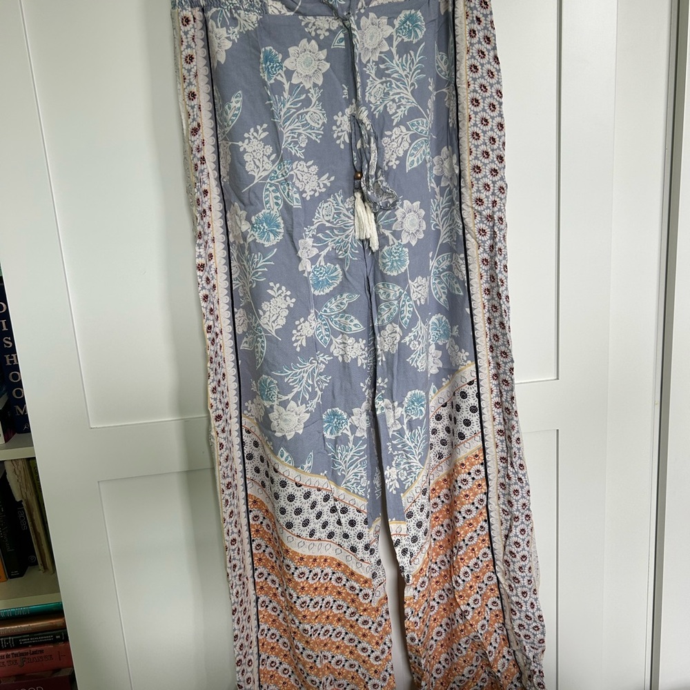 Angie Floral and Geometric Print Pants